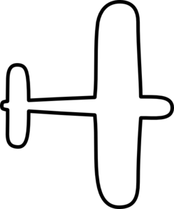 249x298 Airplane Outline Clip Art - Basic Airplane Drawing