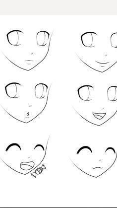 236x419 basic anime expressions art guides references drawings - Basic Anime Drawing