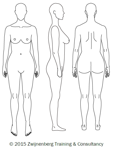 441x576 Basic Body Drawing For Measurements Draft Zwijnenberg - Basic Body Drawing