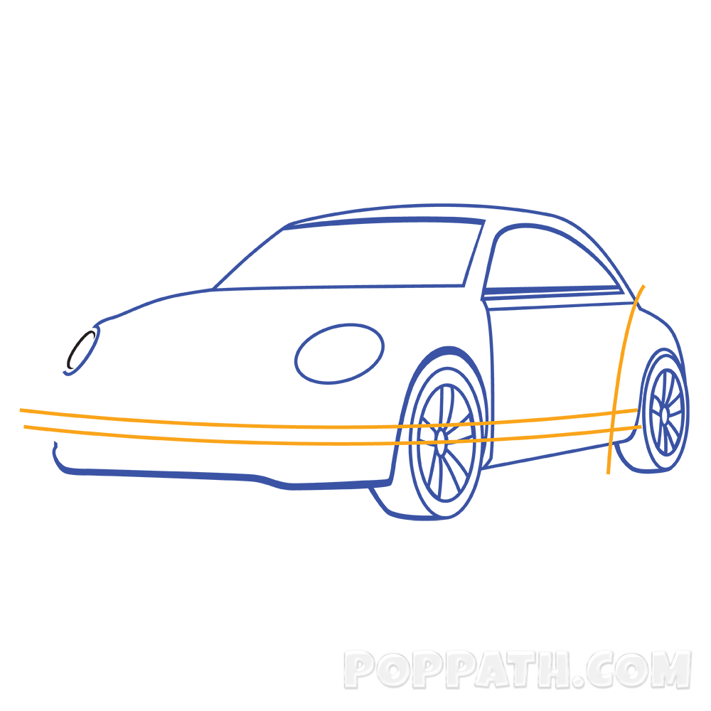 1000x1000 How To Draw A Simple Car Pop Path - Basic Car Drawing