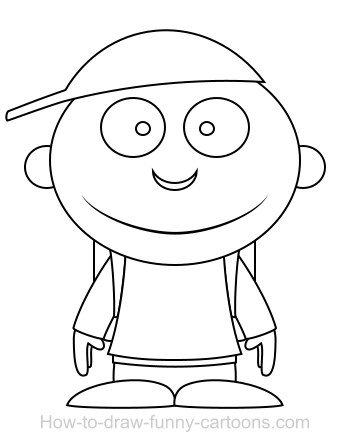 350x445 Drawing A Student Cartoon - Basic Cartoon Drawing