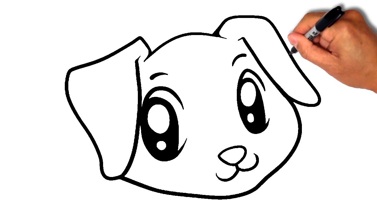 1280x720 How To Draw Dog Face - Basic Dog Drawing