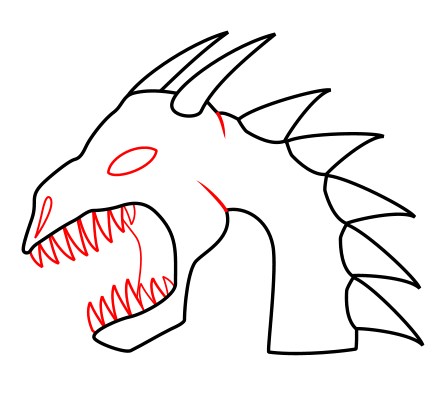 447x396 How To Draw A Dragon, Dragon's Head - Basic Dragon Drawing