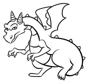 302x287 How To Draw A Easy Dragon Step Dragons, And Dinosours - Basic Dragon Drawing