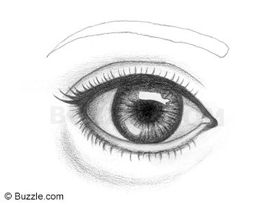 400x300 how to draw lively human eyes - Basic Eye Drawing