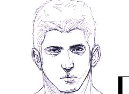 450x329 Sketching A Face Basic Proportions - Basic Face Drawing