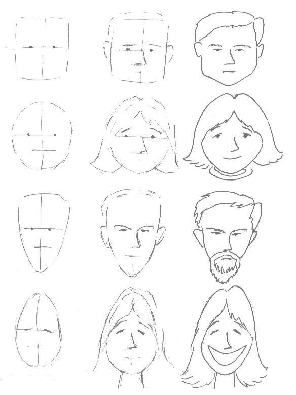 584x779 Basic Face Drawing Lesson Sketches Drawing Lessons, Drawings - Basic Face Drawing
