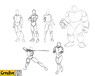322x258 Drawing Basics Human Figure Head Creative Comic Art - Basic Figure Drawing