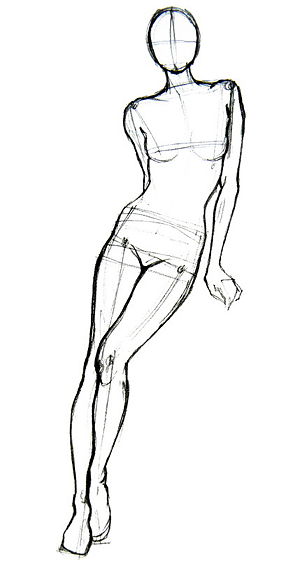 300x571 Pencil Sketches And Drawings How To Draw Basic Human Figures - Basic Figure Drawing