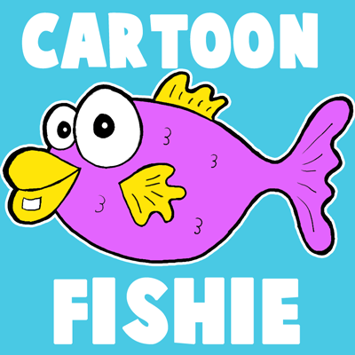 400x400 How To Draw Cartoon Fish With Basic Shapes For Kids - Basic Fish Drawing