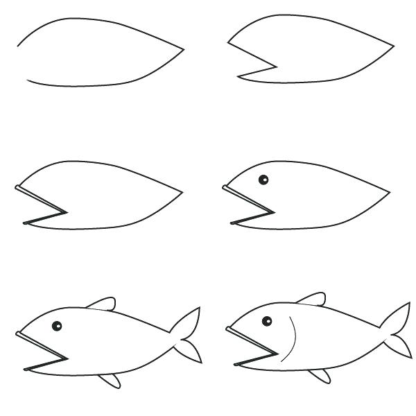 600x600 simple fish drawing drawn fish basic simple fish tank drawing - Basic Fish Drawing