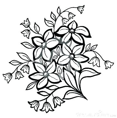 400x403 Outline Of Flowers For Drawing At Free Simple Flower Pictures Best - Basic Flower Drawing