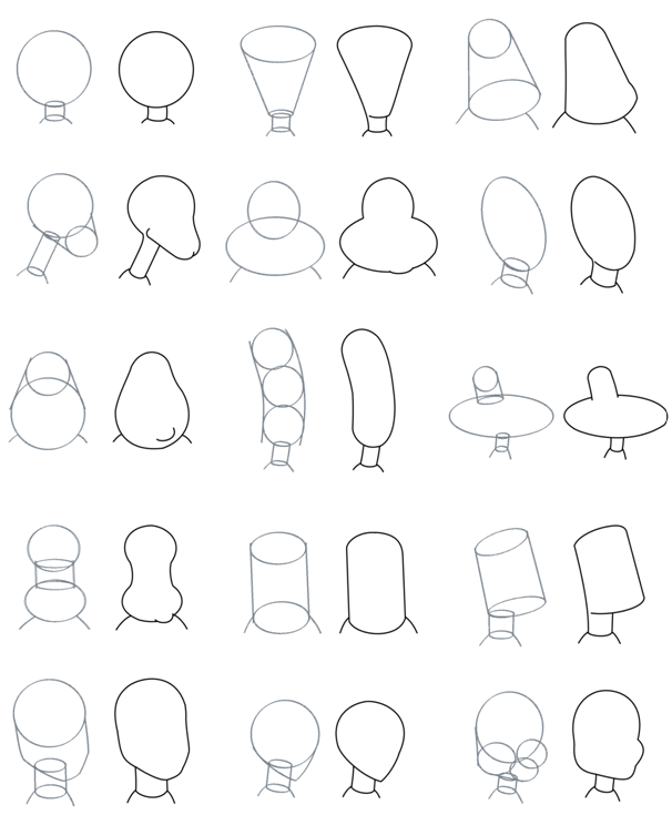 606x735 How To Draw Cartoon Heads - Basic Head Drawing