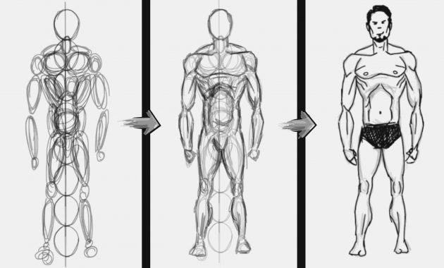 630x380 how to draw a basic human figure using circles only photoshop - Basic Human Drawing