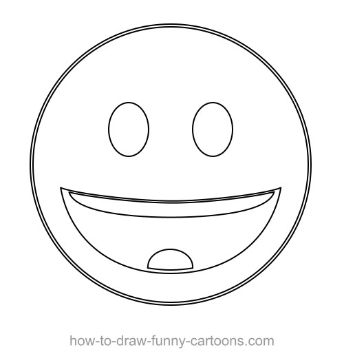 500x514 Drawing A Custom Vector Smiley - Basic Line Drawing