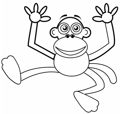 400x382 How To Draw Cartoon Monkeys With Easy Step - Basic Monkey Drawing