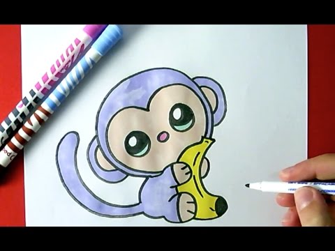 480x360 How To Draw A Cute Monkey - Basic Monkey Drawing