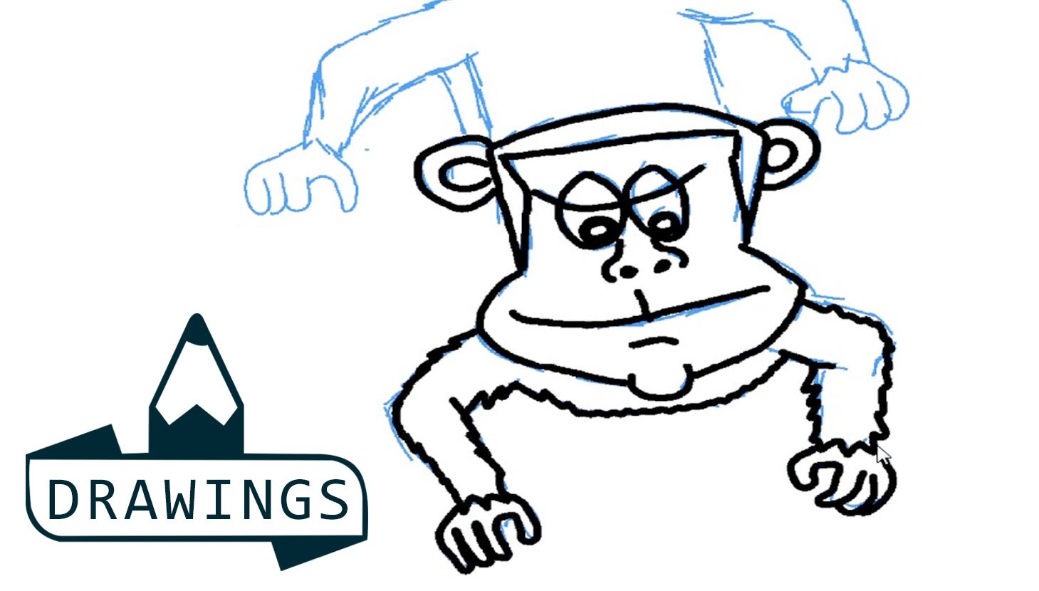 1459x830 How To Draw A Monkey - Basic Monkey Drawing