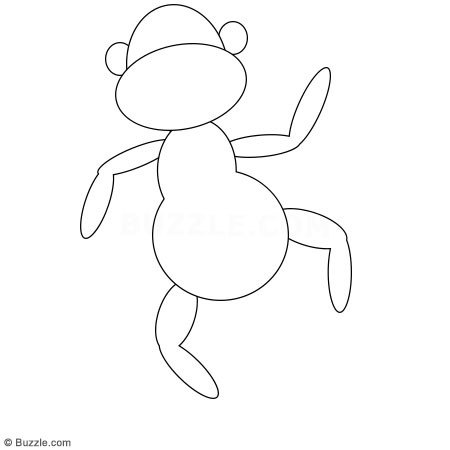 450x450 Kids, Go Ape! Step - Basic Monkey Drawing