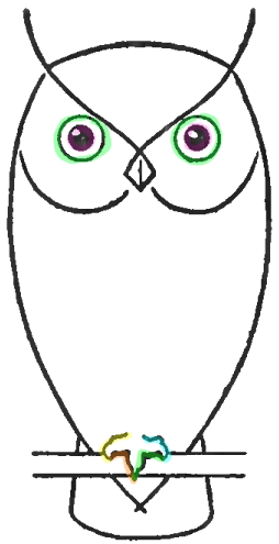 254x495 How To Draw Owls With Step - Basic Owl Drawing