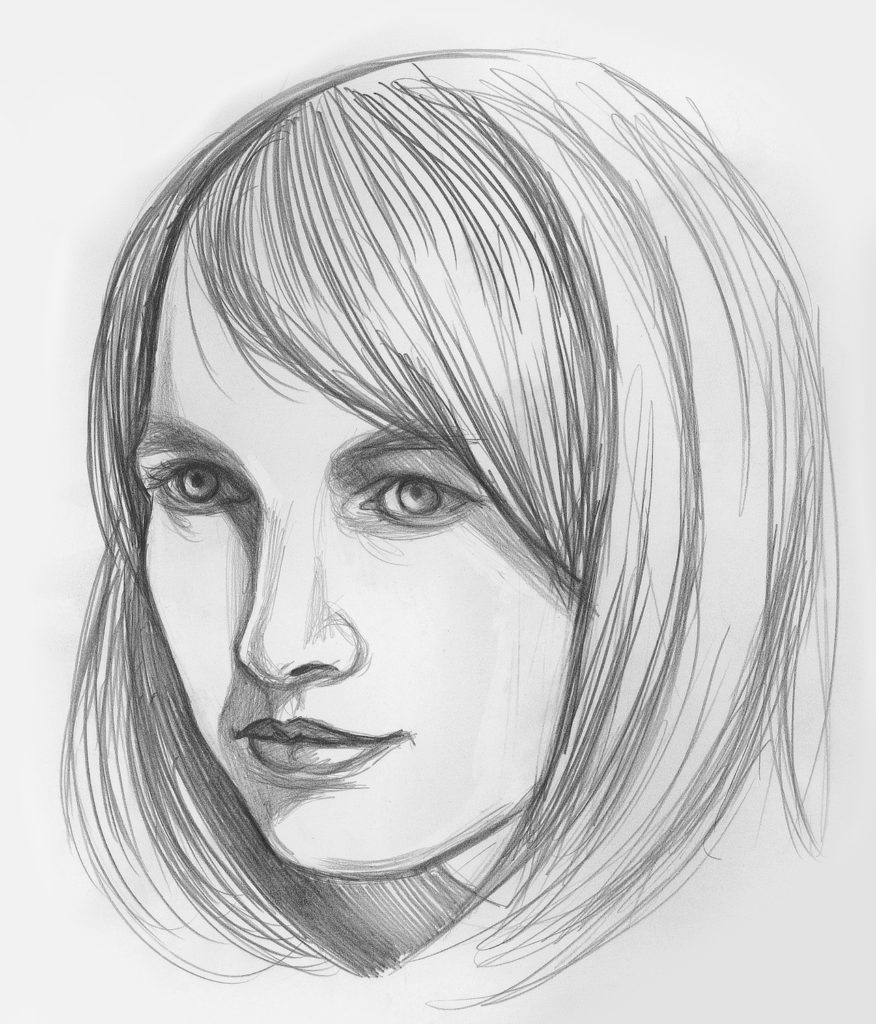 Simple Face Portrait Drawing