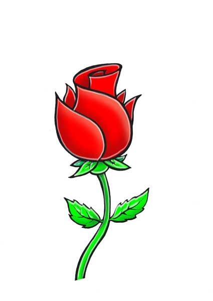 425x600 How To Draw A Rose - Basic Rose Drawing