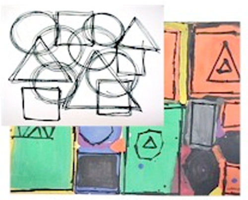 500x403 Basic Shapes Drawing Lessons For Kids Kinderart - Basic Shapes Drawing