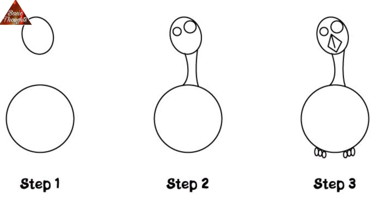 1280x720 Simple Turkey Drawing - Basic Turkey Drawing