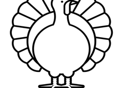 250x180 Thanksgiving Worksheets Free Printables - Basic Turkey Drawing