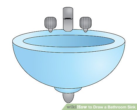 468x377 how to draw a bathroom sink steps - Basin Drawing