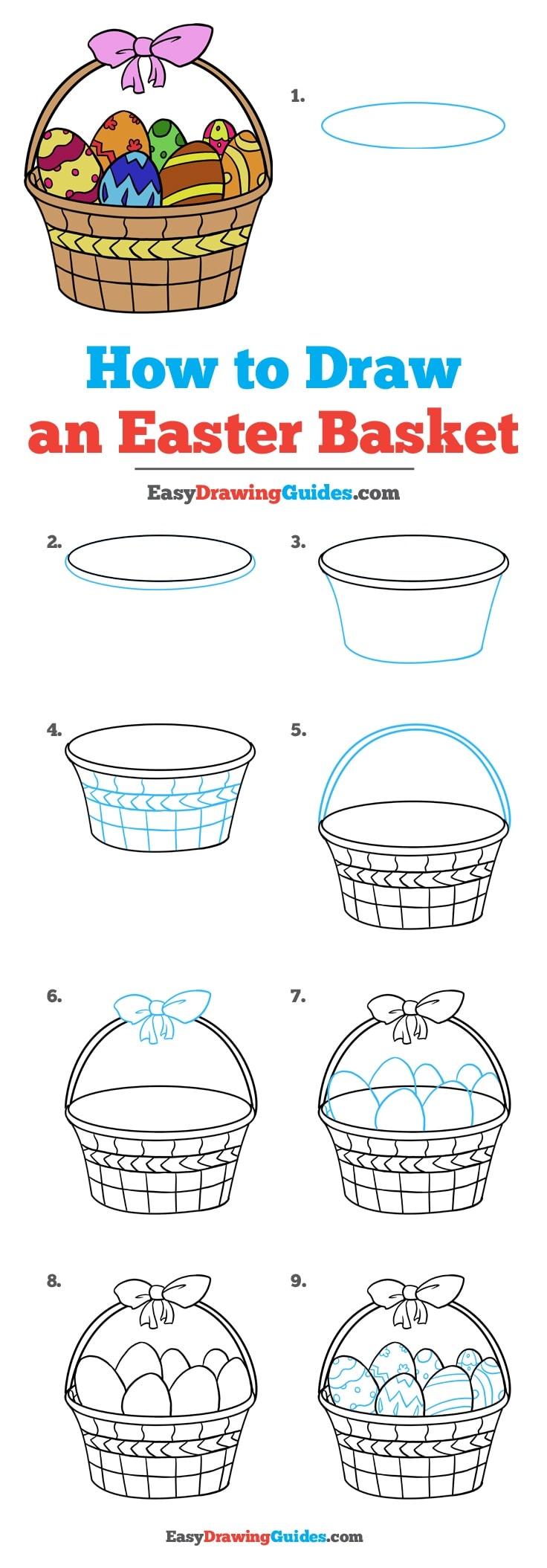 736x2109 How To Draw An Easter Basket - Basket Drawing Images