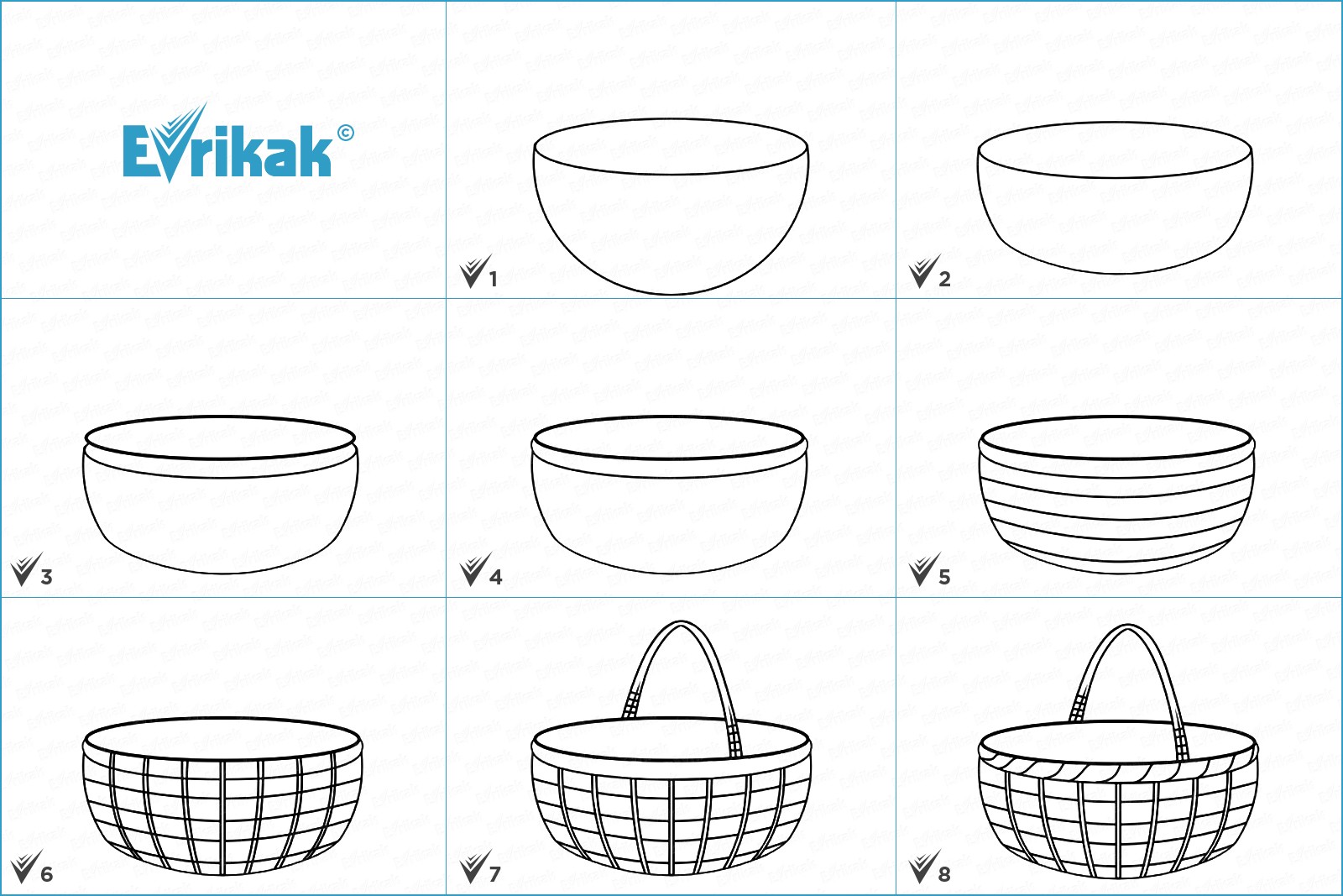 1600x1067 How To Draw A Basket Step - Basket Drawing Images