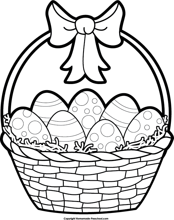 570x720 Easter Drawings - Basket Drawings