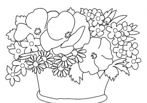 300x210 flower basket sketch flower basket drawing, how to draw flower - Basket Drawings