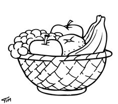 235x207 Fruit Basket Drawing - Basket Drawings