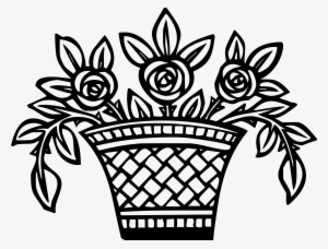 300x228 Flower Drawing Png Download Transparent Flower Drawing Png - Basket Of Flowers Drawing