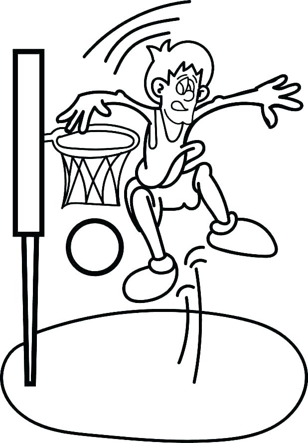 618x889 Coloring Pages Free With Basketball Cartoon Drawing Coloring Pages - Basketball Cartoon Drawing