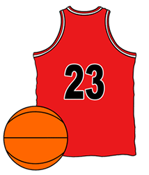 214x250 How To Draw Basketball Cartoons, Michael Jordan Jersey And Ball - Basketball Cartoon Drawing