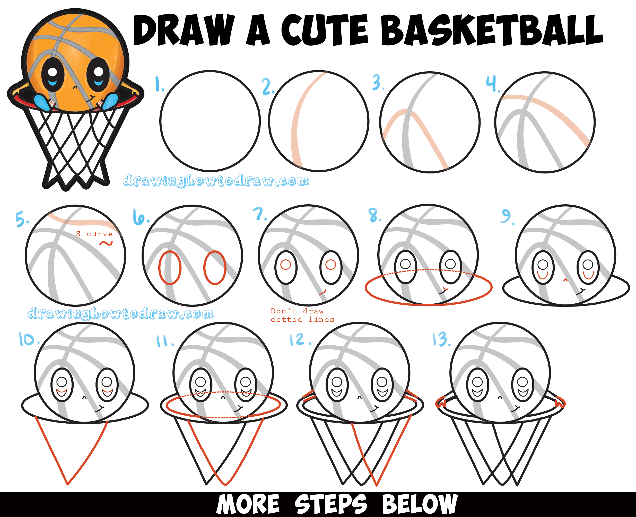 2471x2009 How To Draw A Cartoon Basketball Guy - Basketball Cartoon Drawing