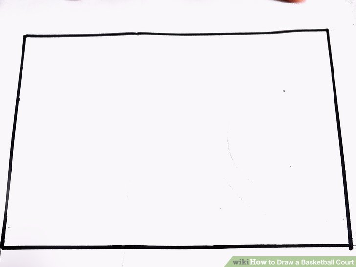 728x546 How To Draw A Basketball Court Steps - Basketball Court Drawing And Label