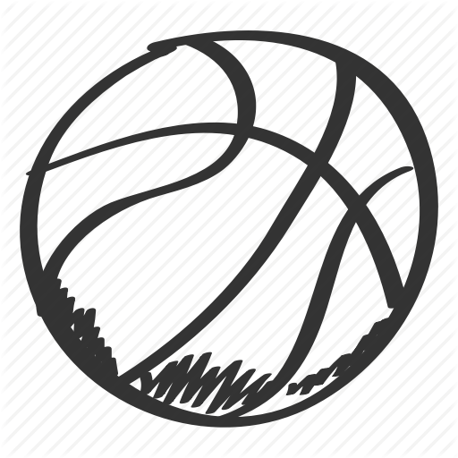 512x512 Activity, Athletic, Ball, Basketball, Drawing, School, Sport Icon - Basketball Drawing