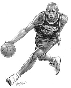 241x300 Professional Basketball Drawings Fine Art America - Basketball Drawing
