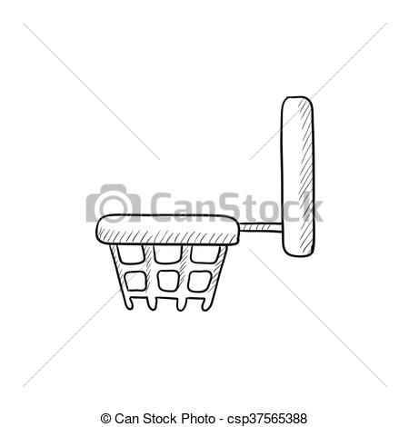 450x470 basketball hoop sketch icon basketball hoop vector sketch icon - Basketball Goal Drawing