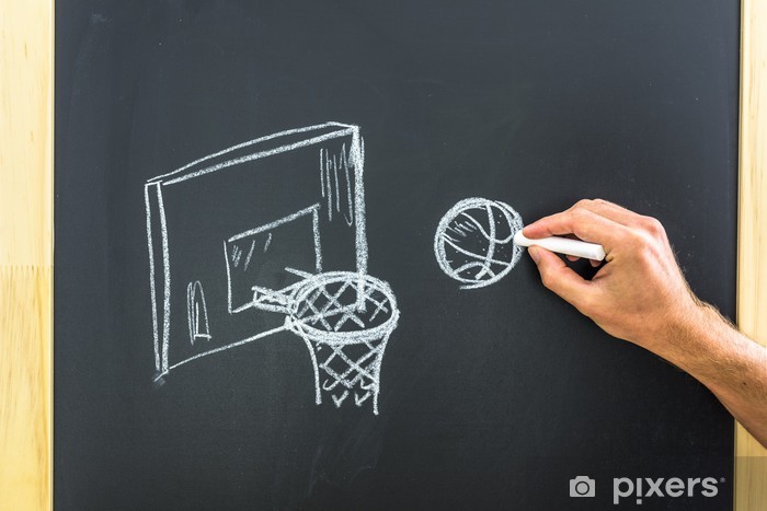 700x467 drawing basketball goal wall mural we live to change - Basketball Goal Drawing