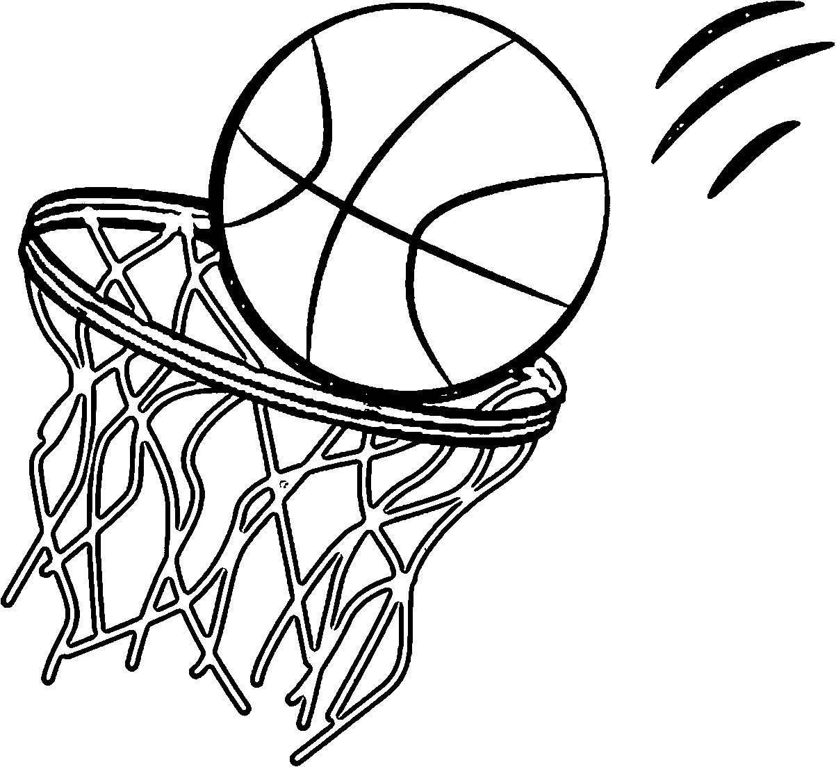 Basketball Goal Drawing at PaintingValley.com | Explore collection of ...