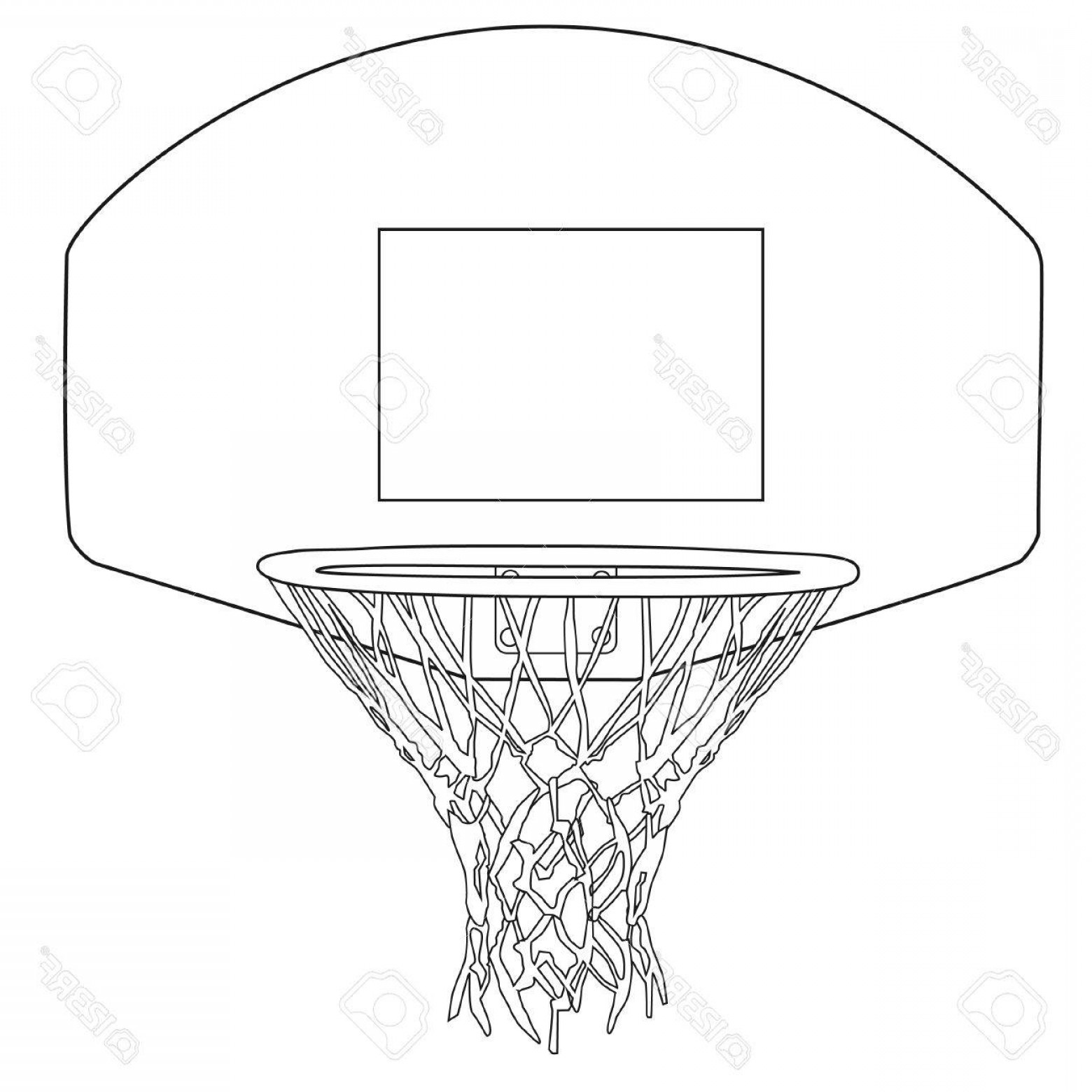 Basketball Goal Drawing at PaintingValley.com | Explore collection of