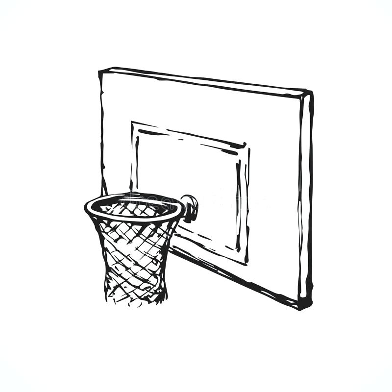 Basketball Hoop Drawing at PaintingValley.com | Explore collection of ...