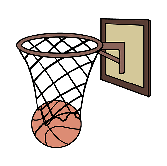 680x678 how to draw a basketball hoop - Basketball Hoop Drawing