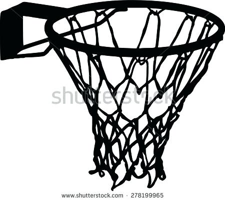 450x403 How To Draw A Basketball Hoop Basketball Ring Drawing How To Draw - Basketball Net Drawing
