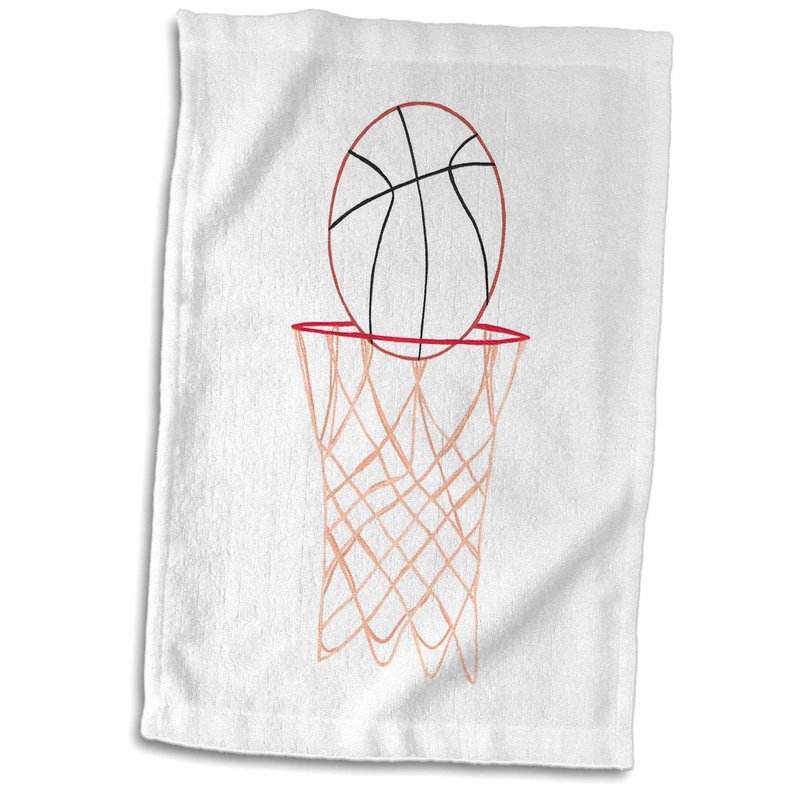 800x800 symple stuff basketball hoop net outline art drawing towel wayfair - Basketball Net Drawing